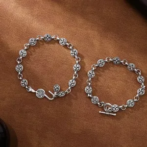 !Акція! Браслет Chrome Hearts | Срібний браслет на руку Хром Хартс
