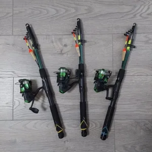 Удочки спінінги Rumpol Strong 2.4м з катушкою та повною оснасткою