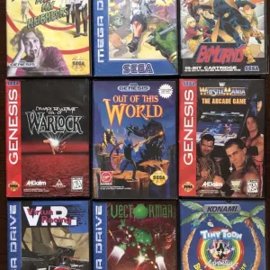 Sega Genesis, MegaDrive, Master System: Boogerman, Comix Zone, Contra, Earthworm Jim, Aladdin Liln King Vectorman Tiny Toon, Sonic Cool Spot, Pitfall