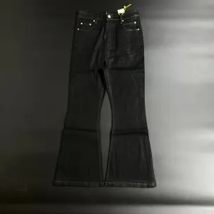 CWCHAT JEANS WAXED чорные дижнсы воскованы opium arhived flared кльош джинси восковані S M L