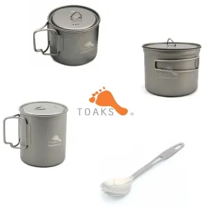 Титанові казанки Toaks 550 /750/ 900/ 1100/ 1600 ML