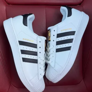(БЕЗ ПЕРЕДОПЛАТИ) Adidas Superstar Classic White Black адідас суперстар класичні білі шкіряні кросівки з чорними смужками