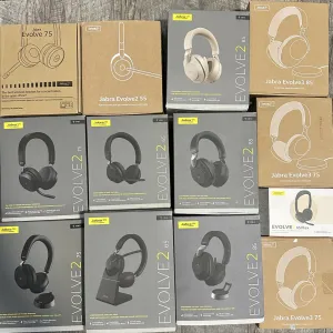 Навушники Jabra Evolve2 65/75/85 та Evolve3 — оригінал, нові, в коробці гарнітура опт дроп
