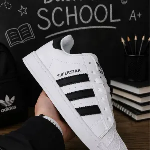 Кросовки адидас суперстар / трендовые молодежные кросовки Адидас / adidad superstar / кожаные / вечная класика / суперстары недорого