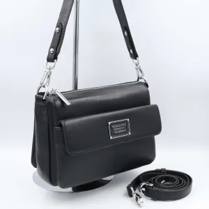 Сумка жіноча шкіряна Polina & Eiterou C1099H Black Сумка женская кожаная