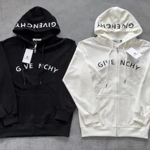 Зіп-Худі Givenchy біла/чорна  худи дживанши дживанши худди