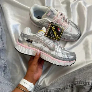 Кроссовки Nike P-6000 White Elemental Pink CorDura / Найк П-6000 белые розовые влагозащита 36 37 38 39 40 41