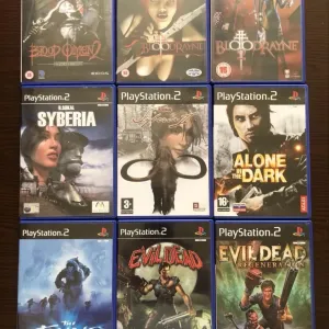 Sony PlayStation 2: Silent Hill Каратель Evil Dead Alone in the Dark Syberia BloodRayne Manhunt Cold Fear Xenosaga Castlevania KillZone, God of War