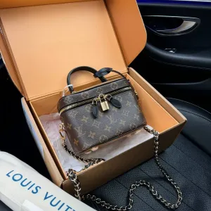 Сумка Louis Vuitton Vanity, жіноча сумка луі вітон шкіряна бочонок, женская сумка кожаная