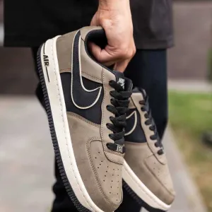 ЗНИЖКА‼️41 (26 см) Nike Air Force 1 кеди найк аір форс замшеві чоловічі кросівки осінні форси найки демісезон коричневі кеды форсы кожа