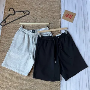 Шорти у чорному та сірому кольорі Regular Fit H&M Premium - Знижка