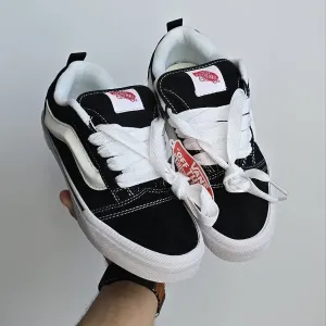 Vans KNU Skool Black White, кеди Ванс Кну Скул , унісекс кеди ванси 36-45
