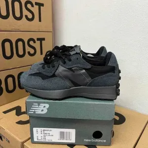 Кроссовки New Balance 327 full black / Нью беленс 327 черные 38 39 40 41 42 43
