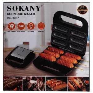 Апарат для корн-догів Sokany SK-08037 на 6 шт, 750 Вт, новий