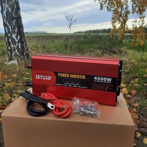 Преобразователь с чистой синусоидой AC/DC 12v с Вольтметром 4500W LCD. Інвертор 12-220В, MX-4500Вт, чистий синус, Eryuan / Перетворювач напруги