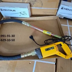 Вібратор глибинний для бетону Кентавр ВБР0801Э з Вібробулавою та гнучким валом 35ммх1,5м