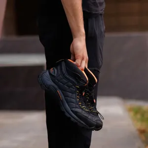 Merrell Ice Cap Moc II Black Orange Високі кросівки чоловічі Мерелли чорні 41 42 43 44 45 46