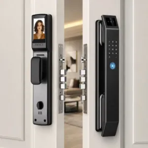 Умный биометрический дверной замок з 3D Face ID-відбитком пальця камерою та Wi-Fi