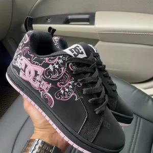 Женские кроссовки DC Shoes Court Graffik "Black/Pink" Размеры 36-41