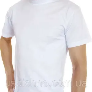 Футболка мужская белая M, L,XL, XXL( собственное производство), Coolmax(Кулмакс) и стрейч-кулир 190 г/м