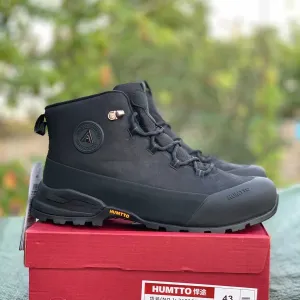 Термо черевики Humtto 260151A1 Black (41-46) — натуральний набук, теплі, осінь-зима | чоловіче взуття Хумто