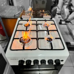Газова/газовая плита з електричною духовкою Grunhelm FG3611
