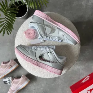 Кросівки Nike Dunk Low LX Metallic Silver Pink Foam жіночі кросівки найк сб данк