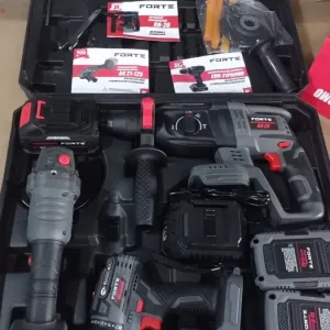 Набор аккумуляторных инструментов Forte CDR-21PROMO, AG 21-125, RH-26