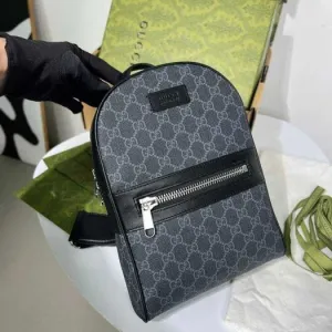 Мужской слинг Gucci плечевая сумка Гуччи черный рюкзак Гучи c845