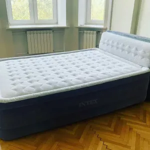 ‼️ Надувний матрац ліжко розкладачка. Надувная кровать Intex с насосом