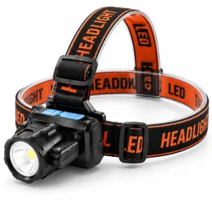 Налобний акумуляторний ліхтар TIROSS TS-1960, LED + COB, 1200 mAh, USB
