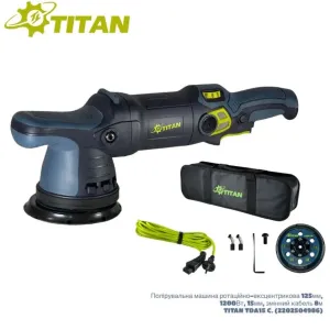 Ротационно-эксцентриковая полировальная машина TITAN TDA15C 125мм 1200ВТ
