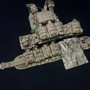 ASDAG/ 7.62 Комплект рпс 7 підсумків + плитоноска 7 підсумків / рпс мультикам піксель / плитоноска піксель мультикам / Тактична плитоноска рпс мульт