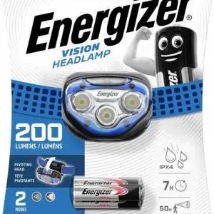 Ліхтарик налобний Energizer HL Vision 200 лм + 3xAAA HDA323 синій