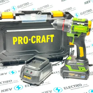Шуруповерт бесщеточный Procraft PA18LiPro (1 акб)  Кейс Супер ТОП