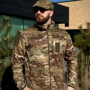 Військова флісова кофта Army Combat MTP Мультикам Кубик | Тактична фліска ЗСУ | Мікрофліс Вафелька | Military | Multicam | Кофта 02187