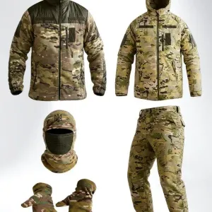 Зимовий тактичний костюм PATRIOT 5в1 | Мультикам | Олива | Піксель | Softshell | Фліс Polar 280 | Військова форма | ЗСУ | -20°C
