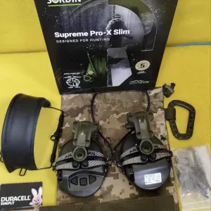 Навушники Sordin Supreme Pro-X Camo Green + кріплення Tеgris