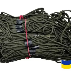 Антидронова штора сітка 6х3м для захисту Паракорд 5мм Темно зелений