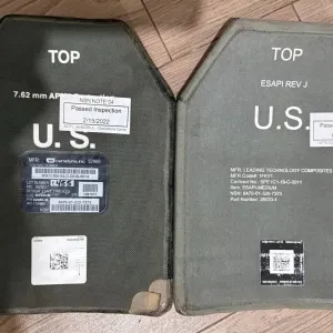 Комплект бронеплит ESAPI (США)NIJ IV/6 клас ДСТУ 2,5 кг керамічні бронеплити 6 клас бронепластини. Ціна за комплект 115000