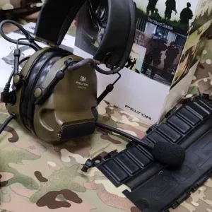 Активна гарнітура 3M Peltor ComTac XPI з кріпленнями на рейки шолома
