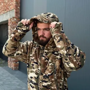 Флісова кофта Shark Мультикам | Тактична фліска | Військова кофта ЗСУ | Military Multicam | Тактичний одяг | Тепла кофта | S-XXXL
