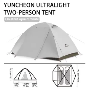 Знижка вихідних!!! Ультралегкий двомісний намет Naturehike Yunchuan II (210T UPF50+) ( greek style ) cloud creek