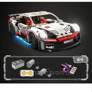 Машинка конструктор LEGO рorsche 911, 1:14 підсвітка + радіокерування
