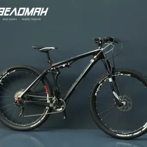 Двопідвісний карбоновий велосипед Cube AMS 100c:62 RACE 29.Carbon, Rock Shox, shimano xt