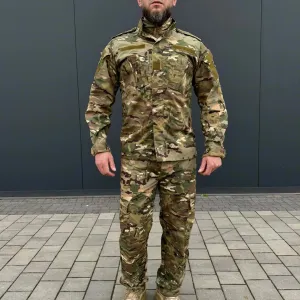 Військова форма мультикам літня чоловіча комплект кітель та штани костюм военная форма китель и штаны летняя multicam камуфляж