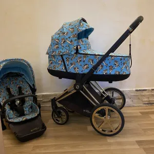 Коляска Cybex Priam by Jeremy Scott Cherubs Blue Люлька+Прогулка