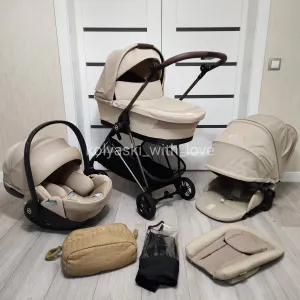 Cybex Melio Almond beige 2 в 1 або 3 в 1 Сайбекс Меліо бежева