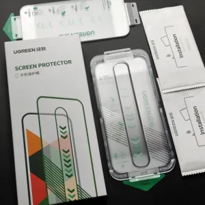 Комплект преміального захисного скла UGREEN Screen Protector (2 шт.) із автоматичним аплікатором для Apple iPhone 17 / Air / Pro / Pro Max