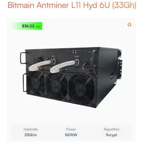 Asik L11 - Майнер Bitmain Antminer L11 Hydro 35Gh (Найнижча ціна)